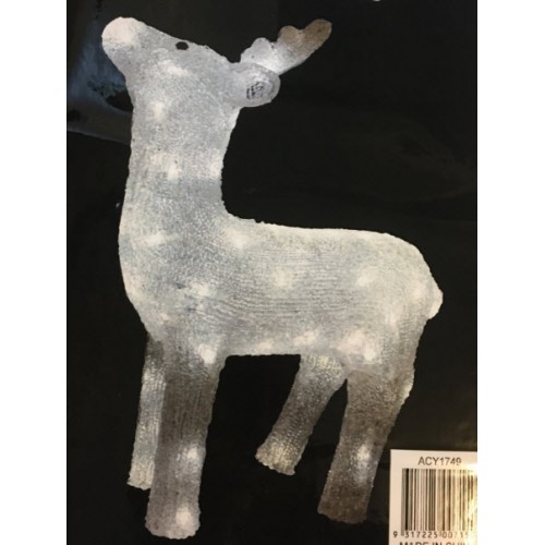 3D Acrylic Deer - 50cm Tall - 50 LED